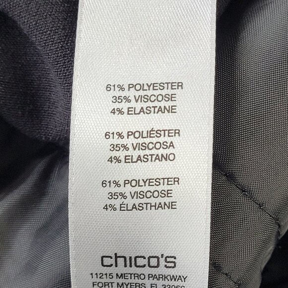 Chico’s black comfort pull on pants size 2 ankle - Picture 13 of 14